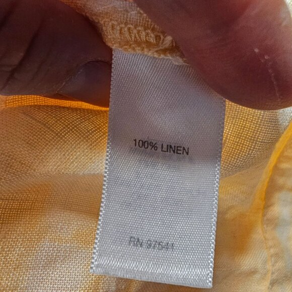 J. Jill Pure Jill Tie Dye Linen Boho Blouse M Peach Boxy Boho Coastal Lagenlook - Picture 5 of 9